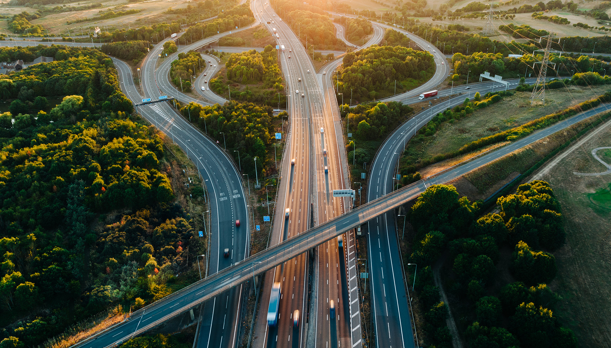 Grido aereo del sistema autostradale
